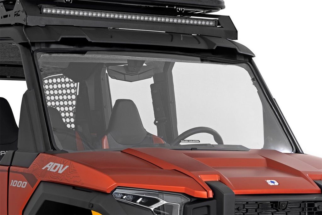 Rough Country 98102410 Windshield for Select Polaris XPEDITION ADV 5 Northstar, Polaris XPEDITION ADV 5 Premium, Polaris XPEDITION ADV 5 Ultimate, Polaris XPEDITION ADV Northstar, Polaris XPEDITION ADV Premium, Polaris XPEDITION ADV Ultimate, Polaris