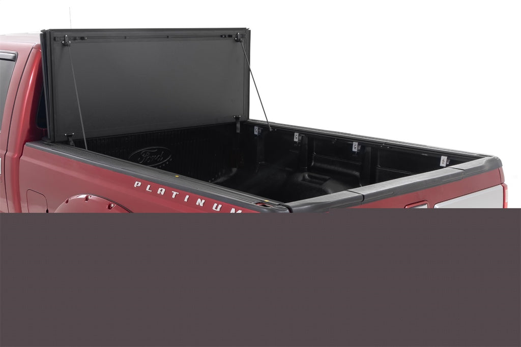 Rough Country 49214651 Hard Tri-Fold Tonneau Bed Cover for Select Ford F-250 Super Duty, Ford F-350 Super Duty