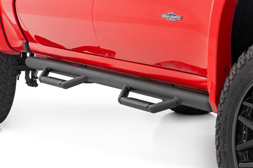 Rough Country RCC1980CCB Nerf Steps for Select Chevrolet Silverado 1500, Chevrolet Silverado LTD, Chevrolet Silverado HD, Chevrolet Silverado HD, GMC Sierra 1500, GMC Sierra Limited, GMC Sierra HD, GMC Sierra HD