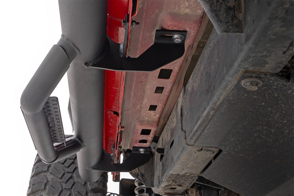 Rough Country 90764B Wheel To Wheel Nerf Step Bar for Select Jeep Wrangler