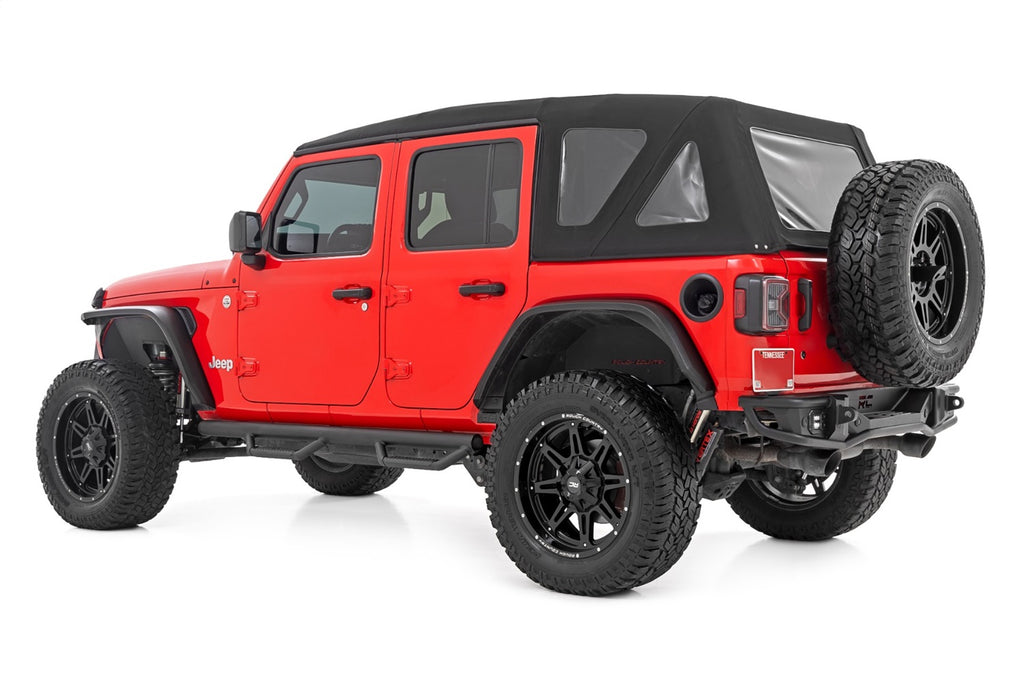 Rough Country 90764B Wheel To Wheel Nerf Step Bar for Select Jeep Wrangler