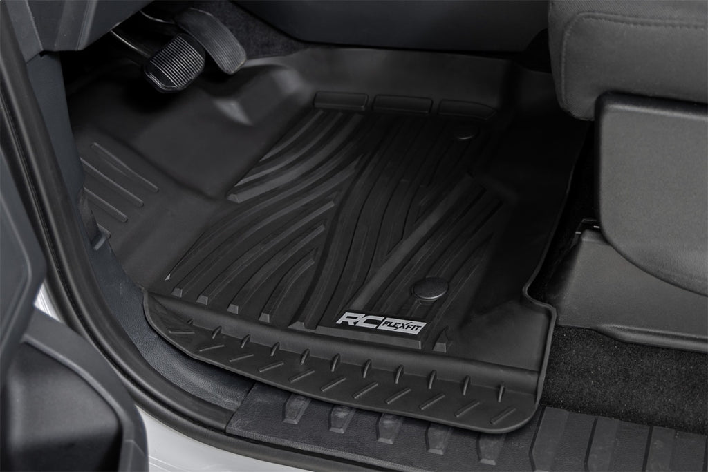 Rough Country FF-5151 Flex-Fit Floor Mats for Select Ford F-150, Ford F-150 Lightning