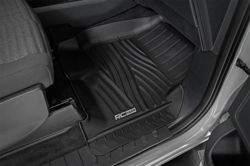 Rough Country FF-5151 Flex-Fit Floor Mats for Select Ford F-150, Ford F-150 Lightning