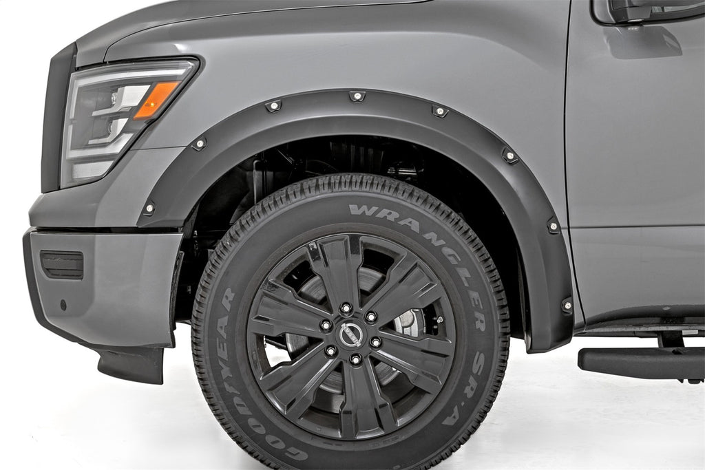 Rough Country F-N101705A-RCGB Pocket Fender Flares for Select Nissan TITAN