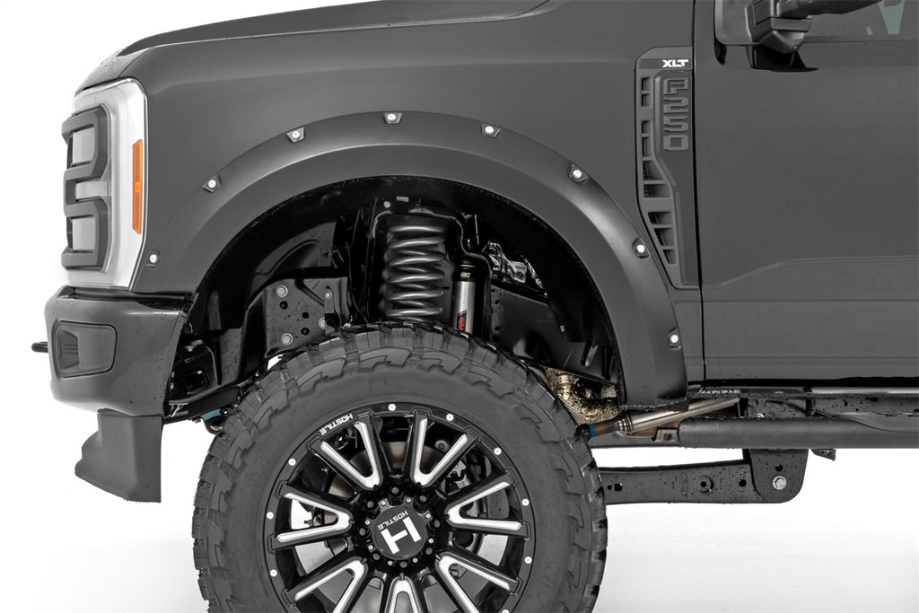 Rough Country F-F20231-D1 Pocket Fender Flares for Select Ford F-250 Super Duty, Ford F-350 Super Duty