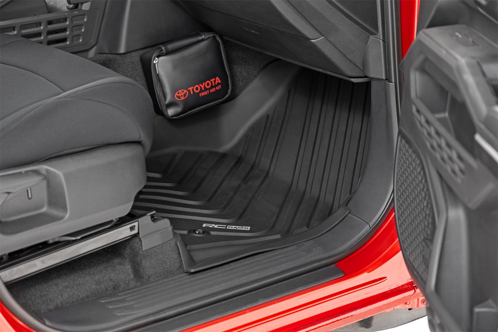 Rough Country FF-71224 Flex-Fit Floor Mats for Select Toyota Tacoma