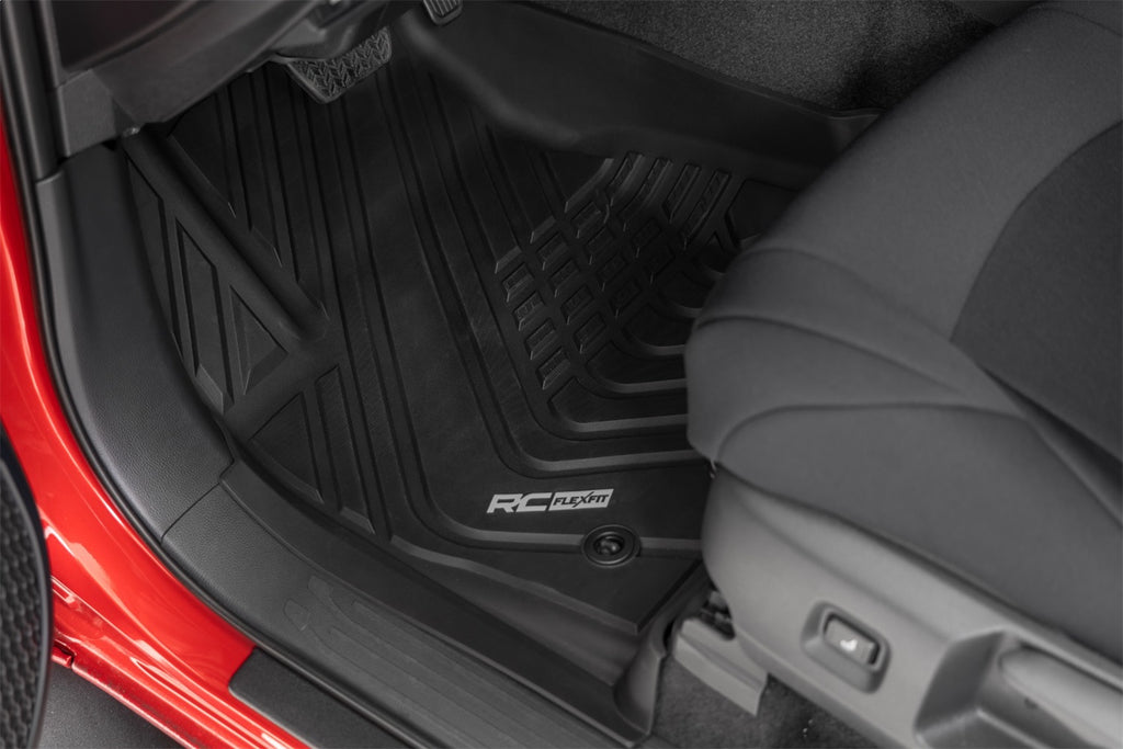 Rough Country FF-71224 Flex-Fit Floor Mats for Select Toyota Tacoma