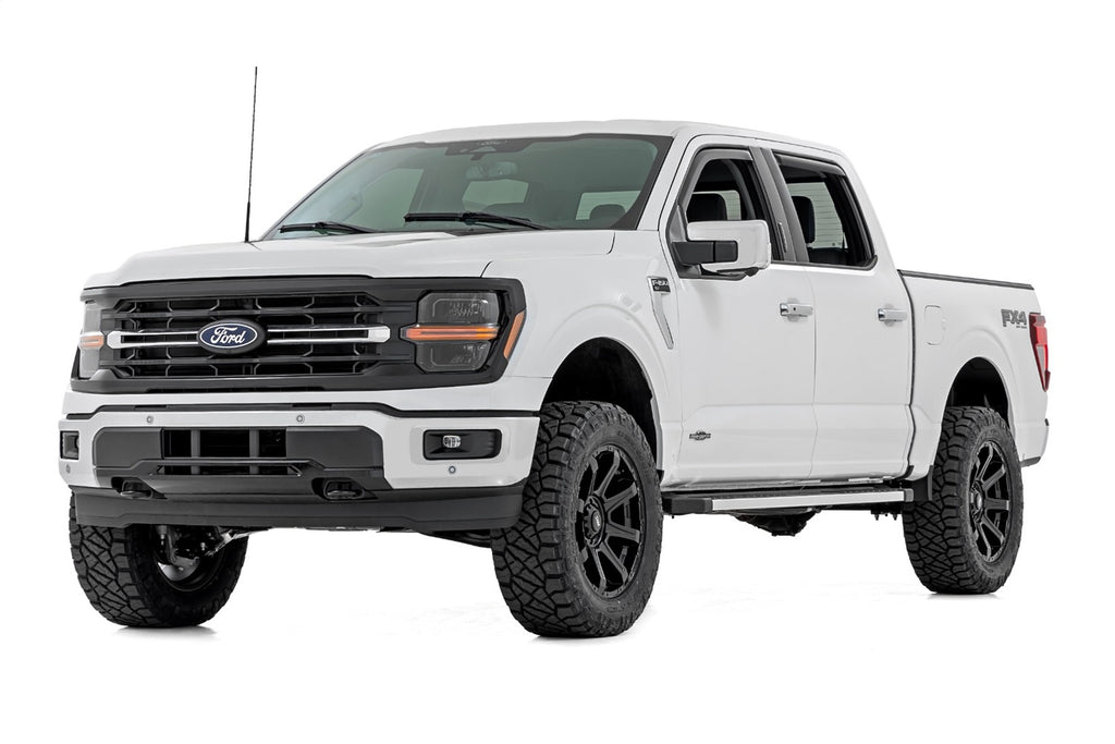 Rough Country 831524 Side Window Deflectors for Select Ford F-150, Ford F-150 Lightning, Ford F-250 Super Duty, Ford F-350 Super Duty