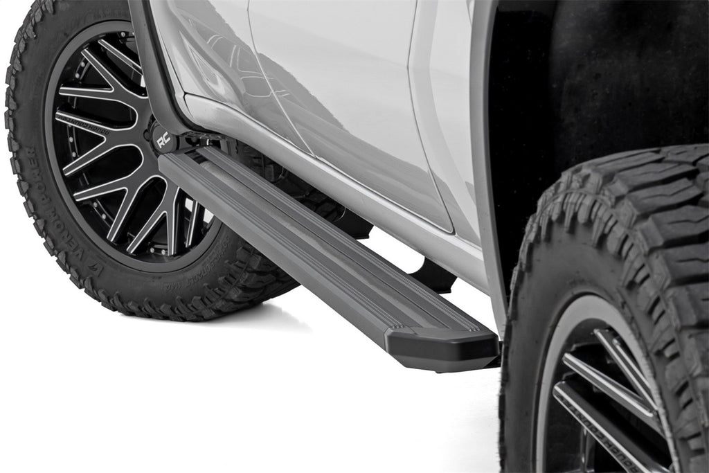 Rough Country 55007 Running Boards for Select Chevrolet Silverado 1500, Chevrolet Silverado LTD, Chevrolet Silverado HD, Chevrolet Silverado HD, GMC Sierra 1500, GMC Sierra Limited, GMC Sierra HD, GMC Sierra HD