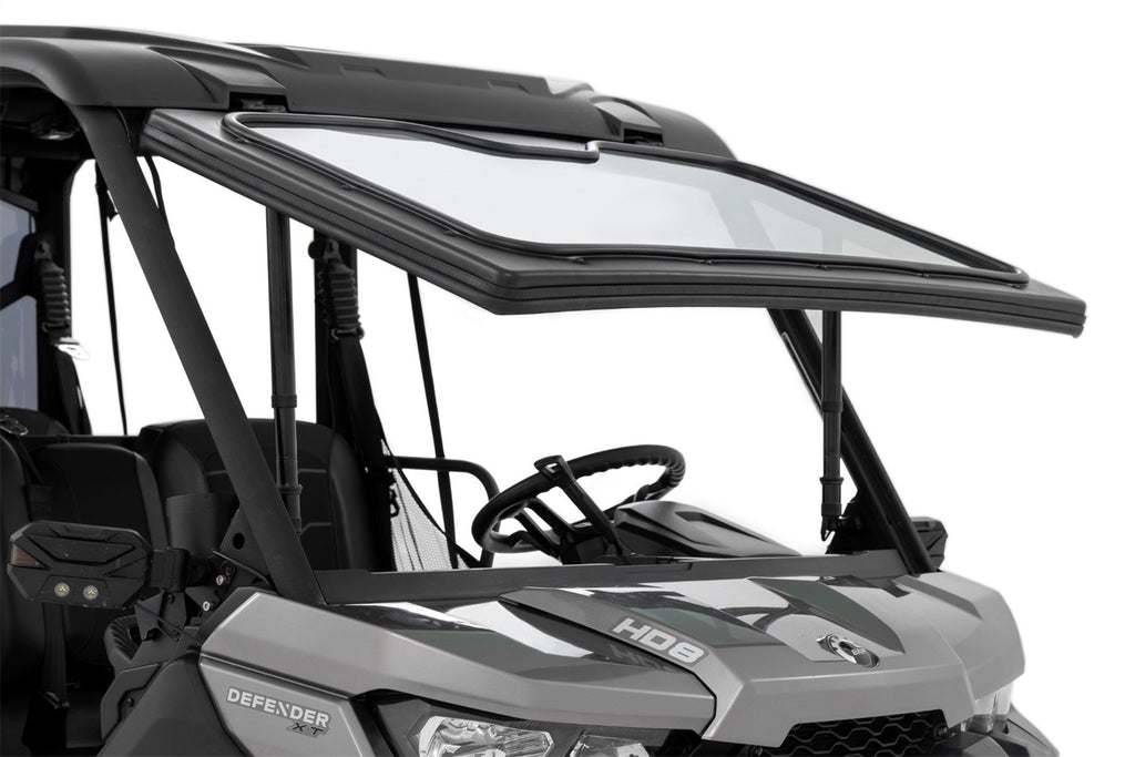 Rough Country 98418213 Windshield for Select Can-Am Defender DPS HD10, Can-Am Defender DPS HD5, Can-Am Defender DPS HD7, Can-Am Defender DPS HD8, Can-Am Defender DPS HD8 CAB, Can-Am Defender DPS HD9, Can-Am Defender DPS HD9 CAB, Can-Am Defender HD10,