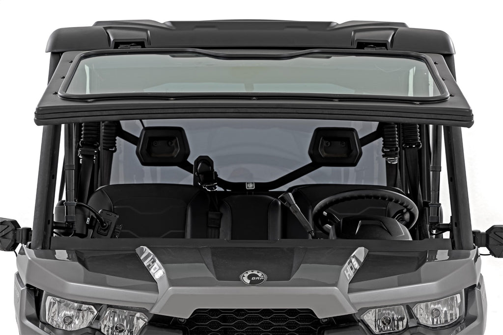 Rough Country 98418213 Windshield for Select Can-Am Defender DPS HD10, Can-Am Defender DPS HD5, Can-Am Defender DPS HD7, Can-Am Defender DPS HD8, Can-Am Defender DPS HD8 CAB, Can-Am Defender DPS HD9, Can-Am Defender DPS HD9 CAB, Can-Am Defender HD10,