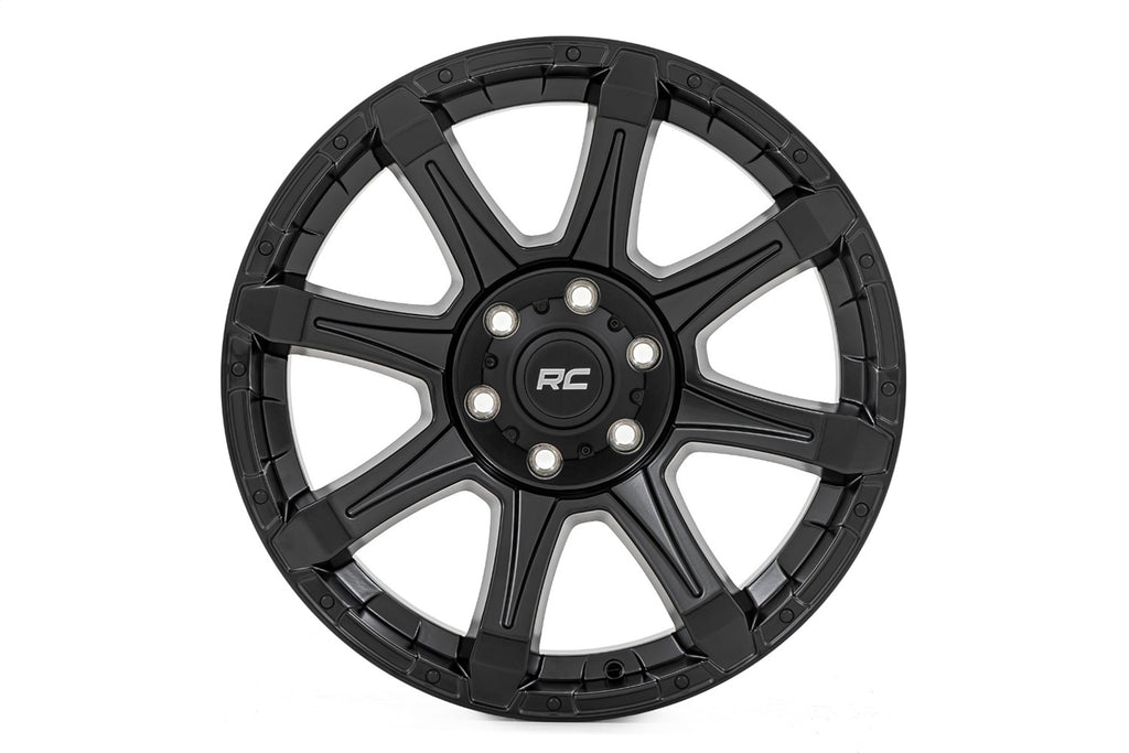 Rough Country 81202412 Series 81 Wheel for Select Cadillac Escalade, Chevrolet Colorado, Chevrolet Silverado 1500, Chevrolet Suburban, Chevrolet Tahoe, Chevrolet Trailblazer, Ford Bronco, Ford Ranger, GMC Canyon, GMC Sierra 1500, Jeep Grand Wagoneer L,