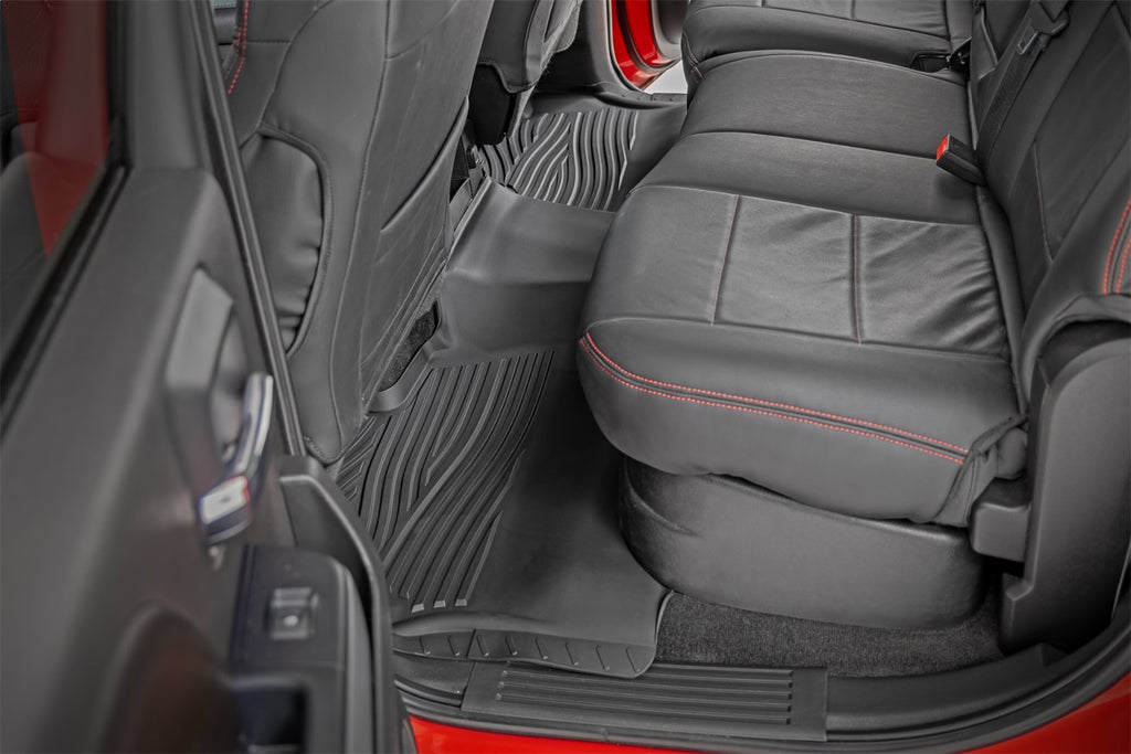 Rough Country FF-21413 Flex-Fit Floor Mats for Select Chevrolet Silverado 1500, Chevrolet Silverado HD, Chevrolet Silverado HD, GMC Sierra 1500, GMC Sierra HD, GMC Sierra HD