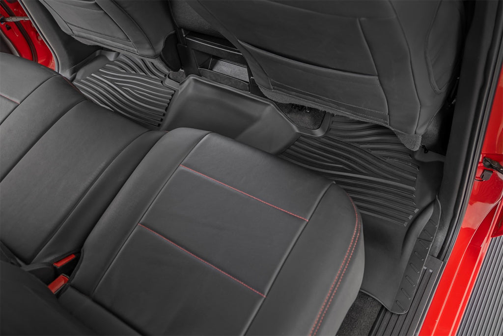 Rough Country FF-21413 Flex-Fit Floor Mats for Select Chevrolet Silverado 1500, Chevrolet Silverado HD, Chevrolet Silverado HD, GMC Sierra 1500, GMC Sierra HD, GMC Sierra HD
