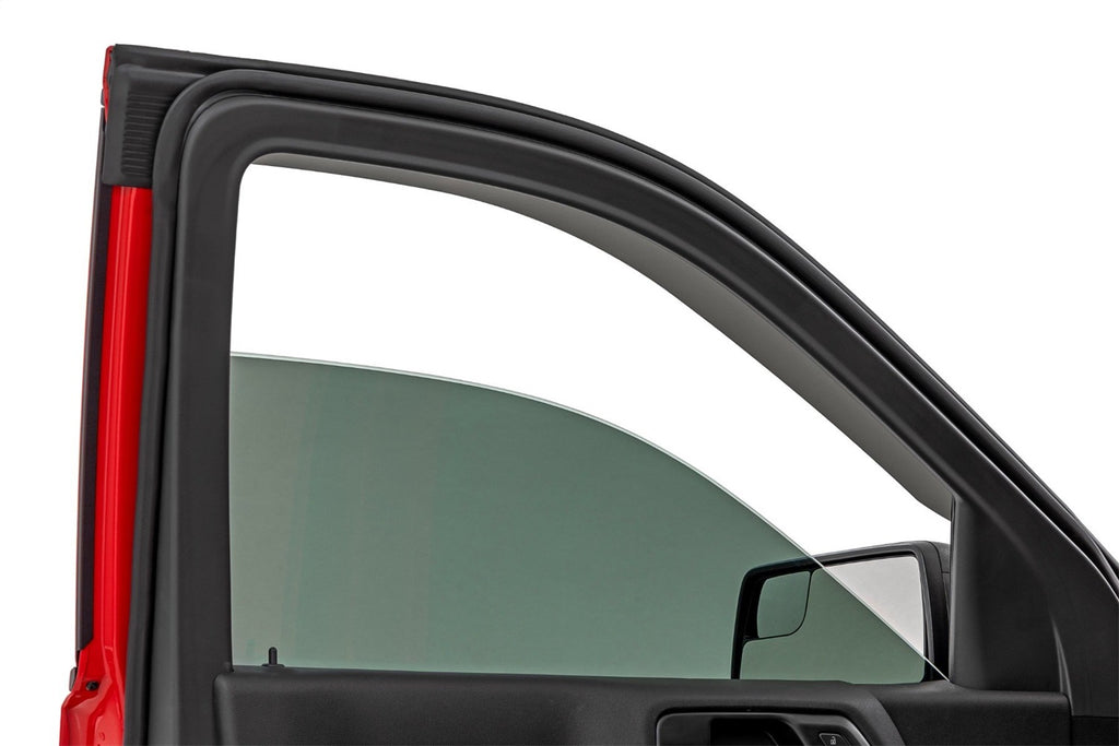 Rough Country 911924 Side Window Deflectors for Select Chevrolet Silverado 1500, Chevrolet Silverado LTD, Chevrolet Silverado HD, Chevrolet Silverado HD, GMC Sierra 1500, GMC Sierra Limited, GMC Sierra HD, GMC Sierra HD