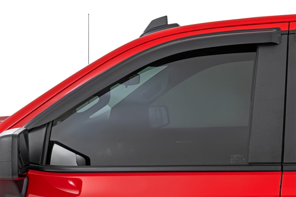 Rough Country 911924 Side Window Deflectors for Select Chevrolet Silverado 1500, Chevrolet Silverado LTD, Chevrolet Silverado HD, Chevrolet Silverado HD, GMC Sierra 1500, GMC Sierra Limited, GMC Sierra HD, GMC Sierra HD