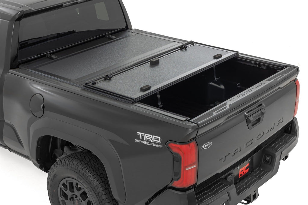 Rough Country 49420650 Hard Tri-Fold Tonneau Bed Cover for Select Toyota Tacoma