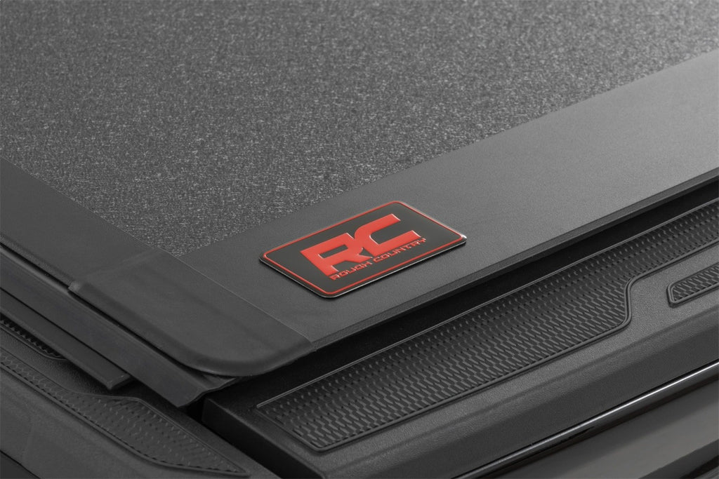 Rough Country 49420650 Hard Tri-Fold Tonneau Bed Cover for Select Toyota Tacoma