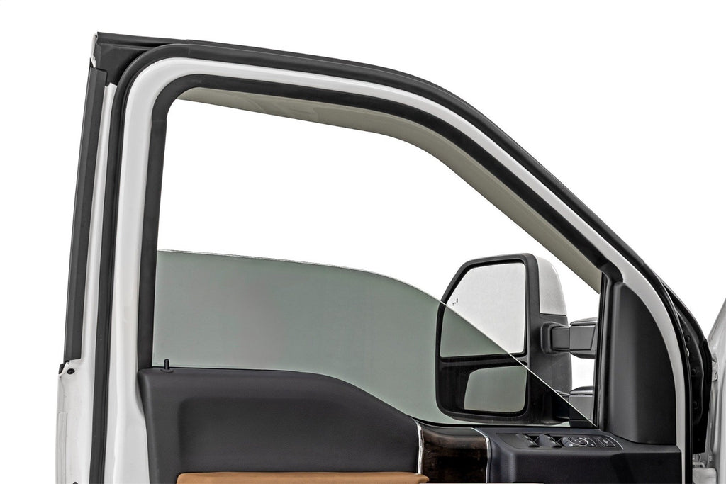 Rough Country 931524 Side Window Deflectors for Select Ford F-150, Ford F-150 Lightning, Ford F-250 Super Duty, Ford F-350 Super Duty