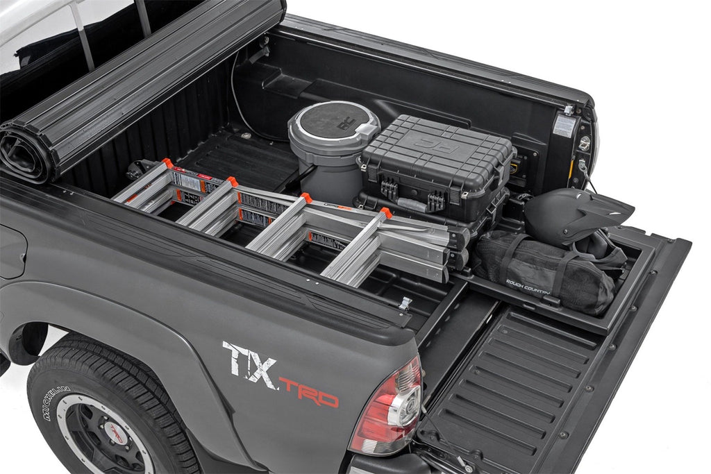 Rough Country 10210 Truck Bed Cargo Storage Tray for Select Chevrolet Colorado, Ford Ranger, GMC Canyon, Nissan Frontier, Toyota Tacoma
