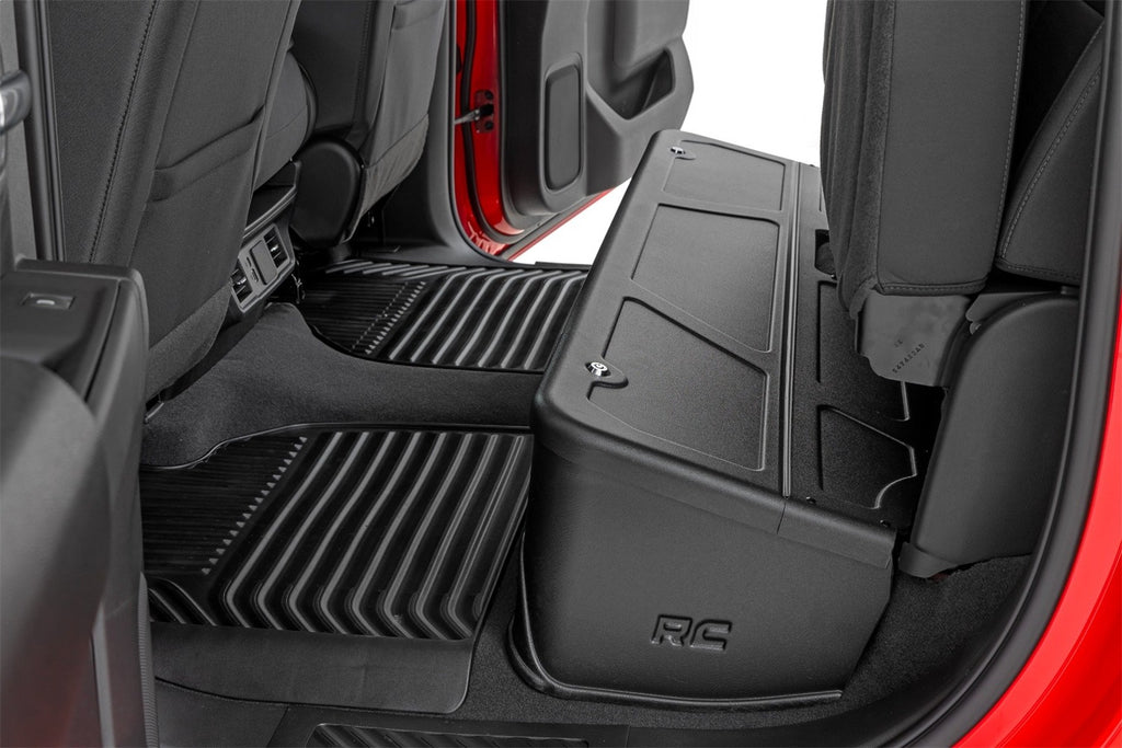 Rough Country RC09071 Under Seat Storage Compartment for Select Chevrolet Silverado 1500, Chevrolet Silverado LTD, Chevrolet Silverado HD, Chevrolet Silverado HD, GMC Sierra 1500, GMC Sierra Limited, GMC Sierra HD, GMC Sierra HD