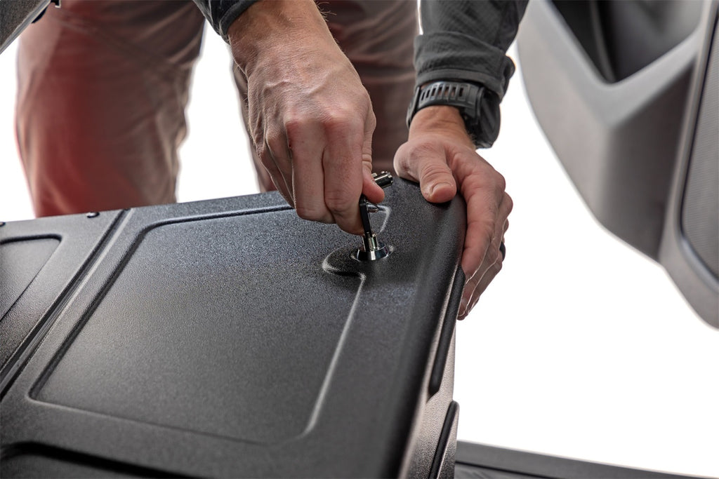 Rough Country RC09071 Under Seat Storage Compartment for Select Chevrolet Silverado 1500, Chevrolet Silverado LTD, Chevrolet Silverado HD, Chevrolet Silverado HD, GMC Sierra 1500, GMC Sierra Limited, GMC Sierra HD, GMC Sierra HD