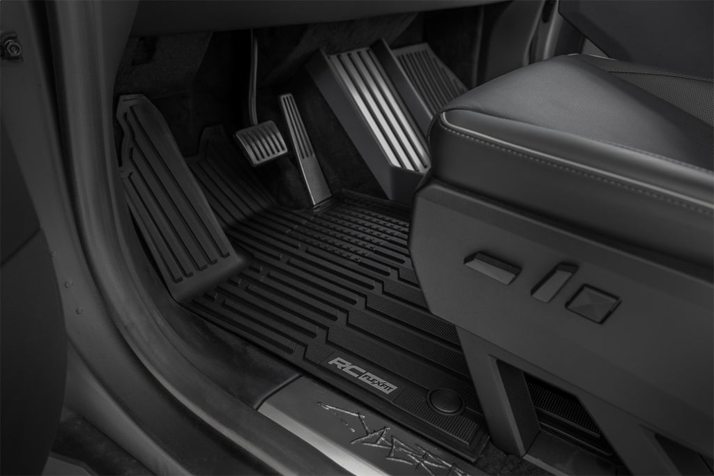 Rough Country FF-71502 Flex-Fit Floor Mats for Select Tesla Cybertruck