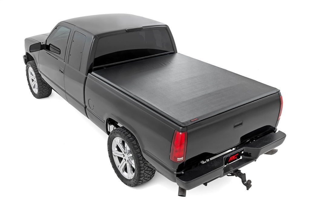 Rough Country 42288650 Soft Roll-Up Bed Cover for Select Chevrolet C1500, Chevrolet K1500, Chevrolet Silverado 1500, Chevrolet Silverado Classic, GMC C1500, GMC K1500, GMC Sierra 1500, GMC Sierra Classic