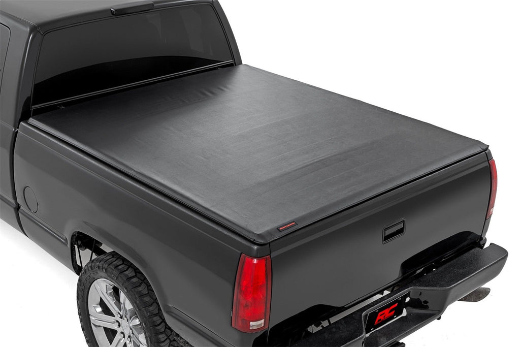 Rough Country 42288650 Soft Roll-Up Bed Cover for Select Chevrolet C1500, Chevrolet K1500, Chevrolet Silverado 1500, Chevrolet Silverado Classic, GMC C1500, GMC K1500, GMC Sierra 1500, GMC Sierra Classic