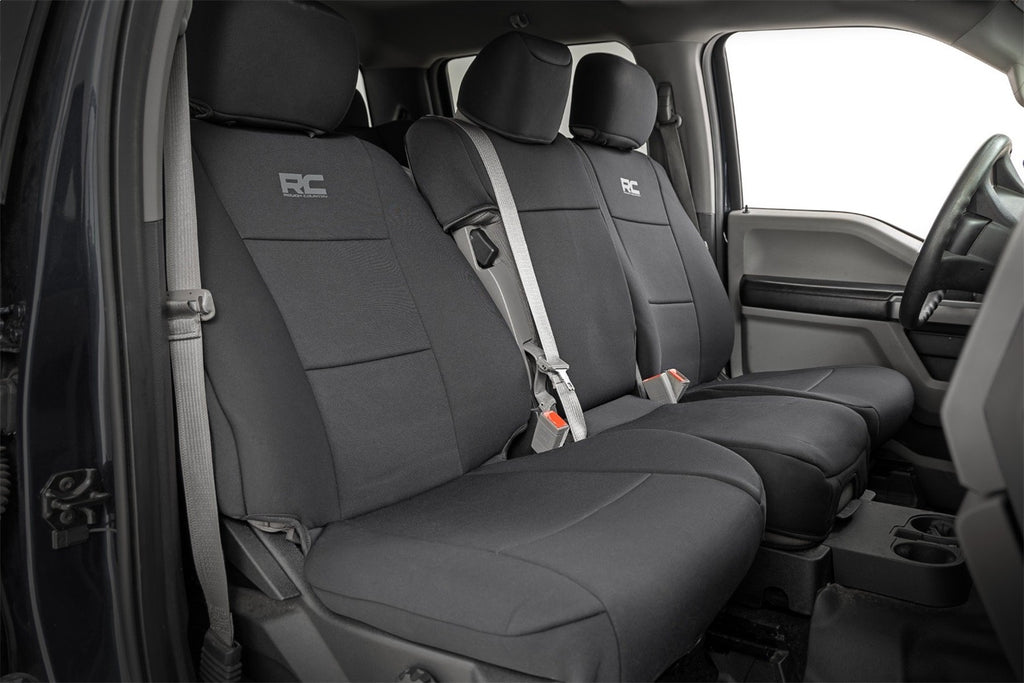Rough Country 91063 Seat Cover Set for Select Ford F-150, Ford F-250 Super Duty, Ford F-350 Super Duty