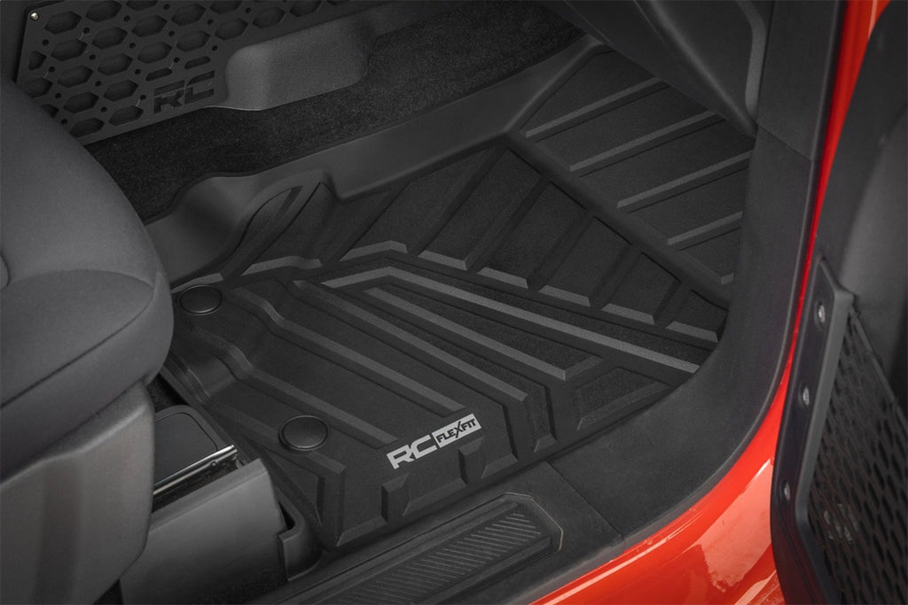 Rough Country FF-51602 Flex-Fit Floor Mats for Select Ford Bronco
