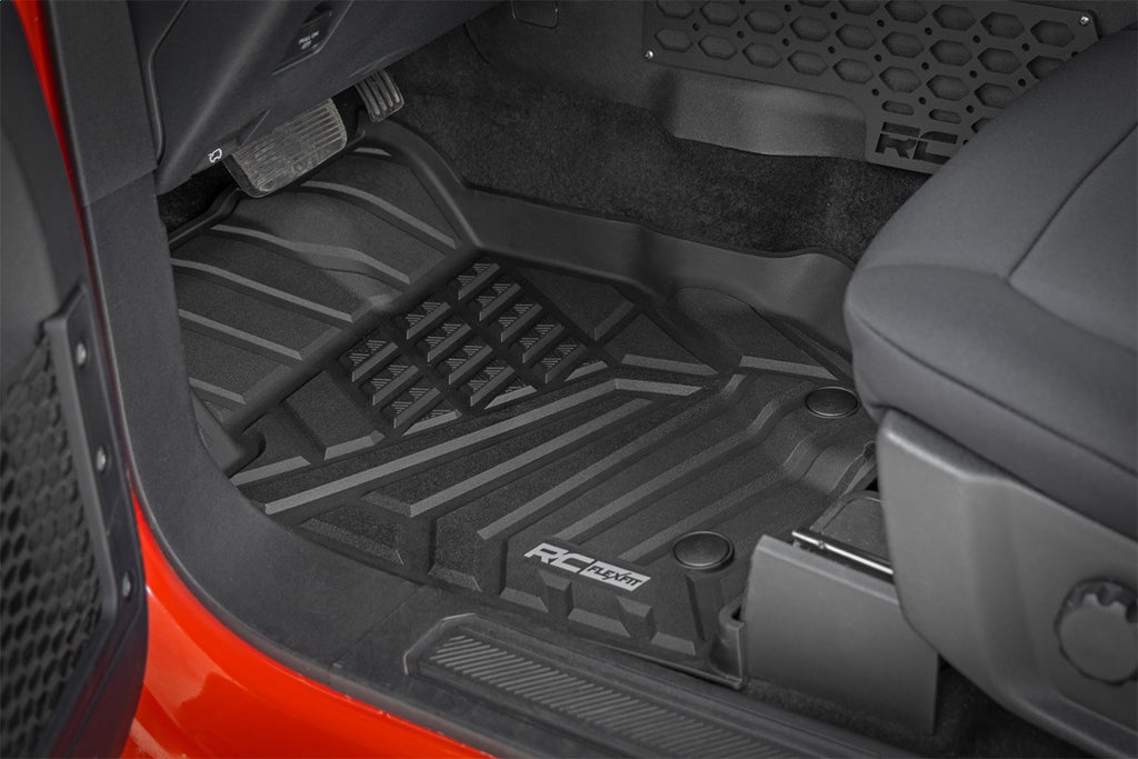 Rough Country FF-51602 Flex-Fit Floor Mats for Select Ford Bronco
