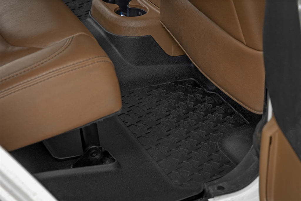 Rough Country FF-61412 Flex-Fit Floor Mats for Select Jeep Wrangler