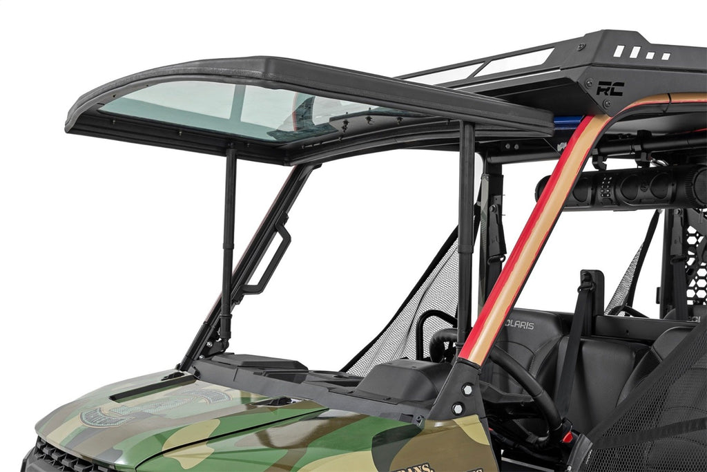 Rough Country 98417221 Windshield for Select Polaris Ranger 1000, Polaris Ranger EPS, Polaris Ranger Premium, Polaris Ranger Premium + Winter Prep Package, Polaris Ranger 900 XP, Polaris Ranger 900 XP Bronze Mist LE, Polaris Ranger 900 XP Deluxe, Polaris