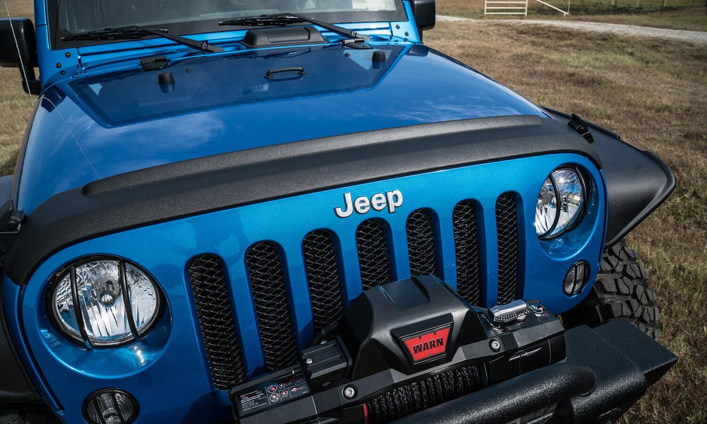 Auto Ventshade AVS 436060 Aeroskin II Hood Protector; Textured Black for Select Jeep Wrangler, Jeep Wrangler JK