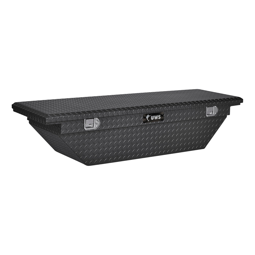 UWS EC10313 Matte Black Aluminum 63in. Angled Crossover Box with Low Profile (Heavy Packagin - Truck Part Superstore