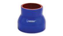 Load image into Gallery viewer, 4-Ply-Reinforced-Silicone-Transition-Connector---2.25In-I.D.-X-3In-I.D.-X-3In-Long-(Blue)