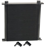 Derale 54082 40 Row Series 10000 Stack Plate Fluid Cooler, 90 degree swivel -10AN