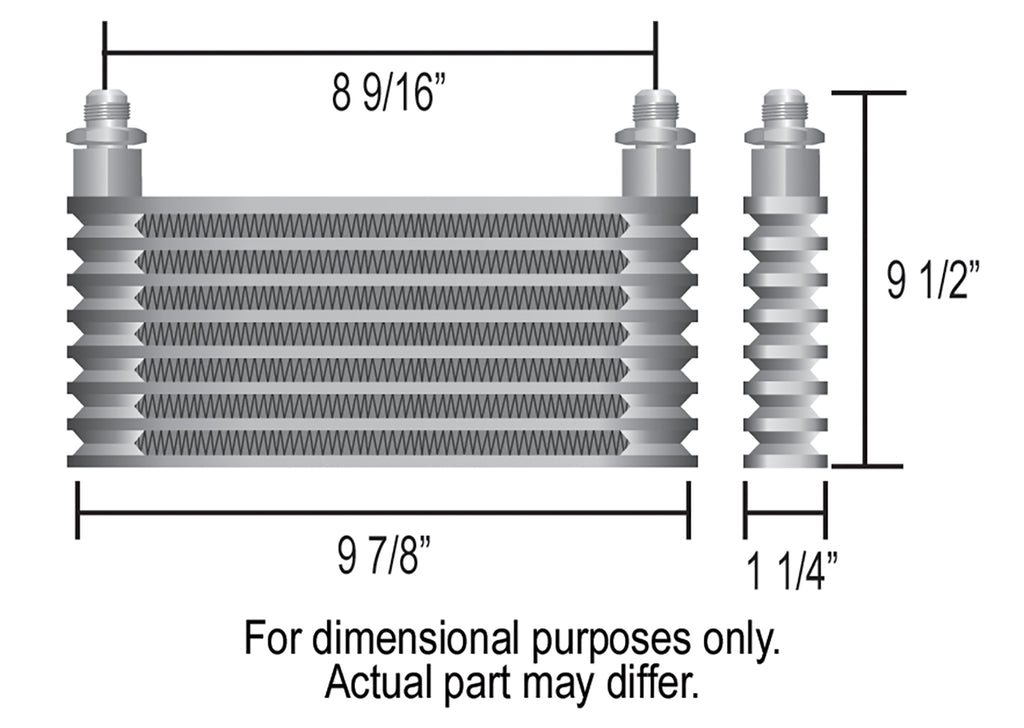 13-Row-Atomic-Cool-Plate--Fin-Replacement-Oil-Cooler,--8An