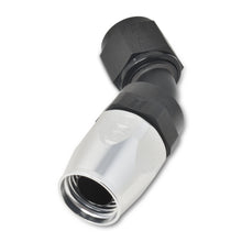 Load image into Gallery viewer, Performance--6-An-BlackSilver-45-Degree-Full-Flow-Hose-End