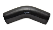 Load image into Gallery viewer, 4-Ply-Reinforced-Silicone-Elbow-Connector---5In-Id-X-4In-Leg-45-Deg-Elbow-(Black)