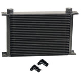 Derale 52588 25 Row Series 10000 Stack Plate Fluid Cooler, 90 degree swivel -8AN