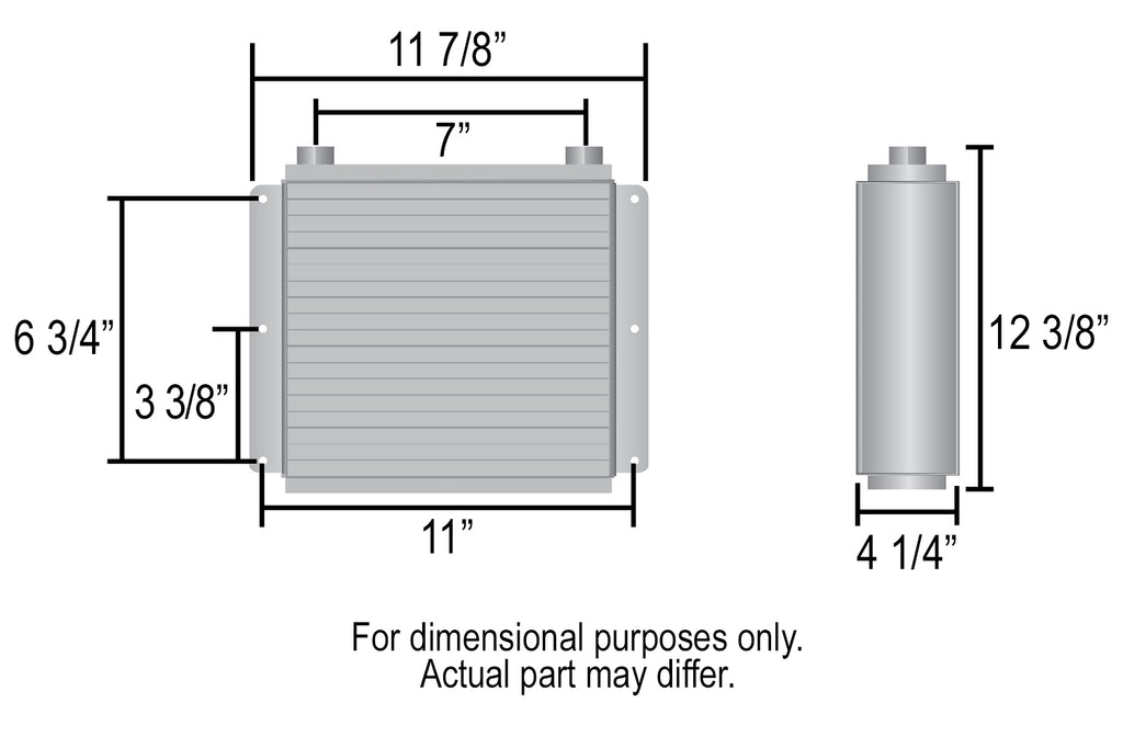 18-Row-Hi-Flow-Racing-Remote-Fluid-Cooler,-78-14-Unf-O-Ring