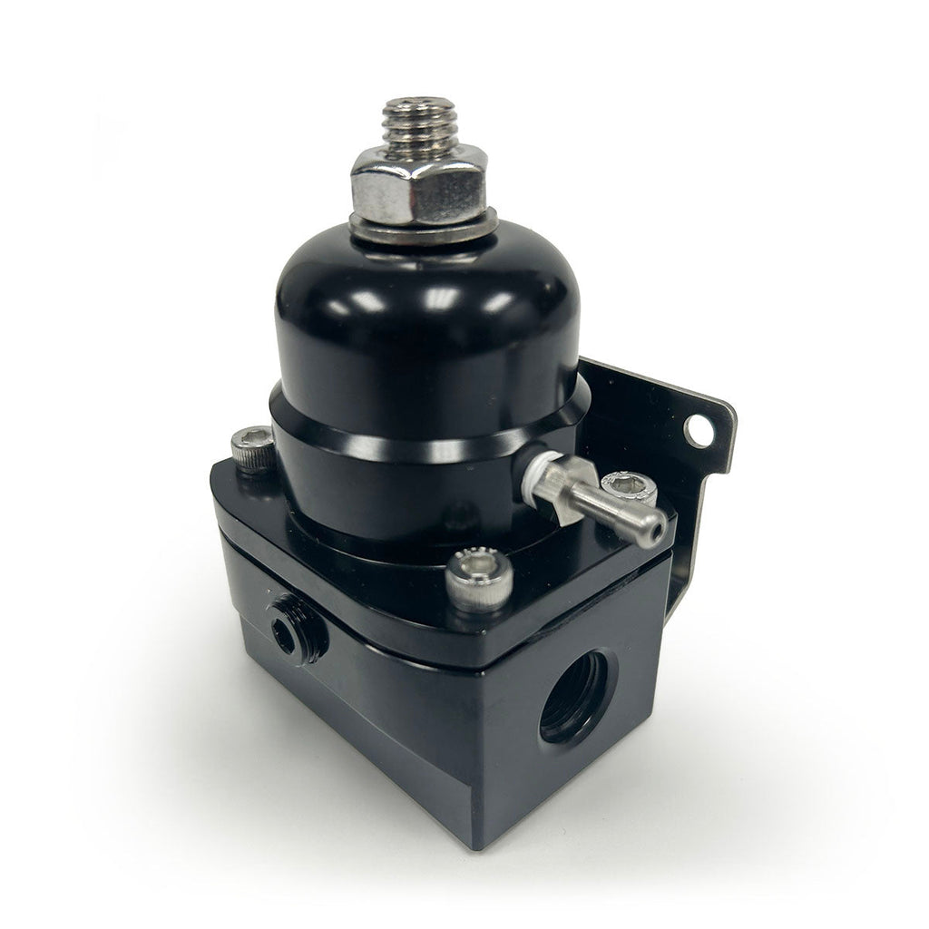 BluePrint Engines BPP13109BK EFI Billet Aluminum Fuel Pressure Bypass Regulator, -6AN ORB, 40-75 PSI, Black