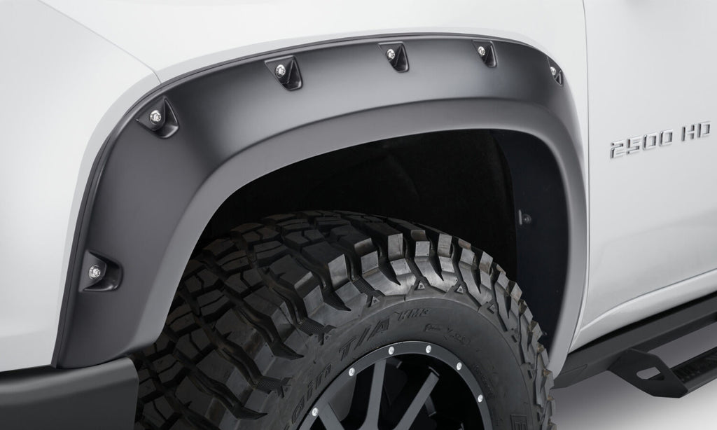 Bushwacker 40982-02 Fender Flares Pocket Style 4Pc for Select Chevrolet Silverado HD, Chevrolet Silverado HD