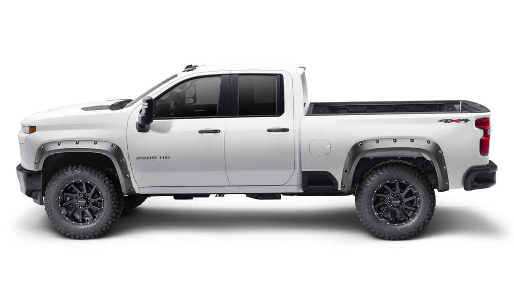 Bushwacker 40982-02 Fender Flares Pocket Style 4Pc for Select Chevrolet Silverado HD, Chevrolet Silverado HD