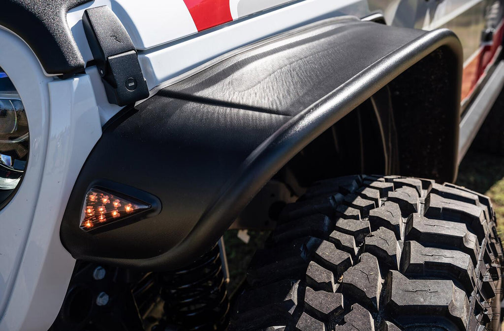 Bushwacker 10928-07 Fender Flares Flat Style 4Pc for Select Jeep Gladiator
