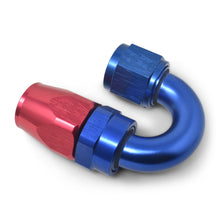 Load image into Gallery viewer, Performance--8-An-RedBlue-180-Degree-Full-Flow-Swivel-Hose-End-(With-34In-Radius)