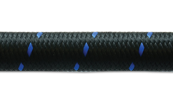 10Ft-Roll-Of-Black-Blue-Nylon-Braided-Flex-Hose;-An-Size--4;-Hose-Id-0.22;