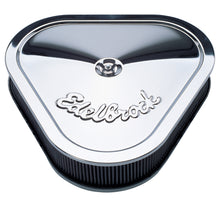 Load image into Gallery viewer, Air-Cleaner-Pro-Flo-Series-Triangular-Steel-Top-14-125In-X-13-375In-X-3-5In-Chrome